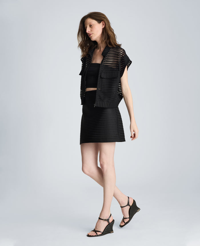 Pull On A-Line Mini Skirt