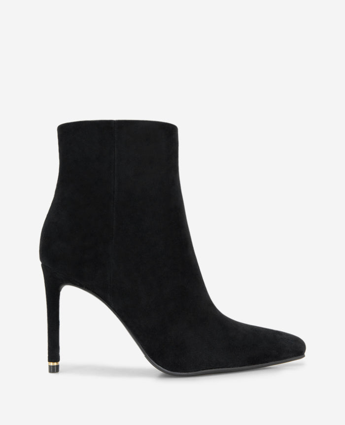 Quincy Suede Heel Ankle Bootie