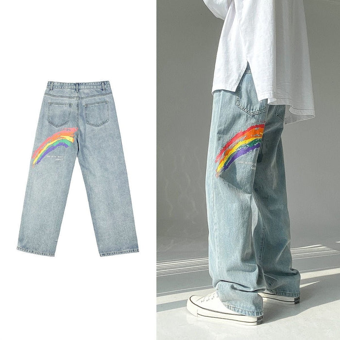 Jeans vintage arc en ciel - KoreanxWear