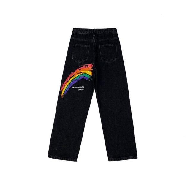 Jeans vintage arc en ciel - KoreanxWear