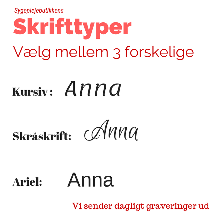 Rakt sjuksköterskesax med hjärtmönster och gravyr
