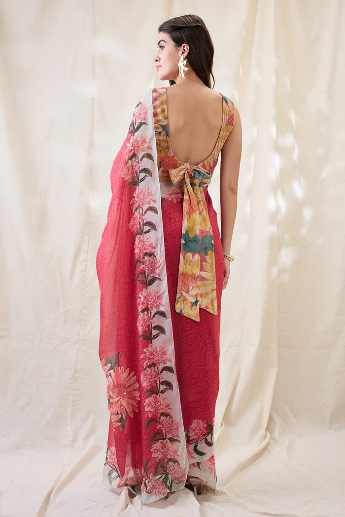 Ravya Pre-Stitched Saree Set