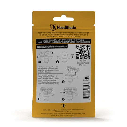 Razor Cartridges HeadBlade HB6 4 cartridges