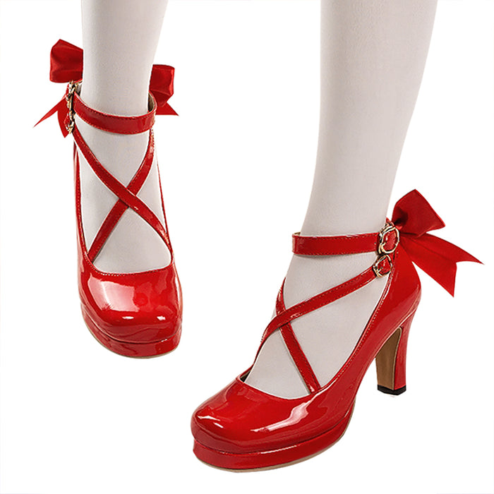 【Ready For Ship】DokiDoki-SR Anime Cosplay Shoes Red High Heels