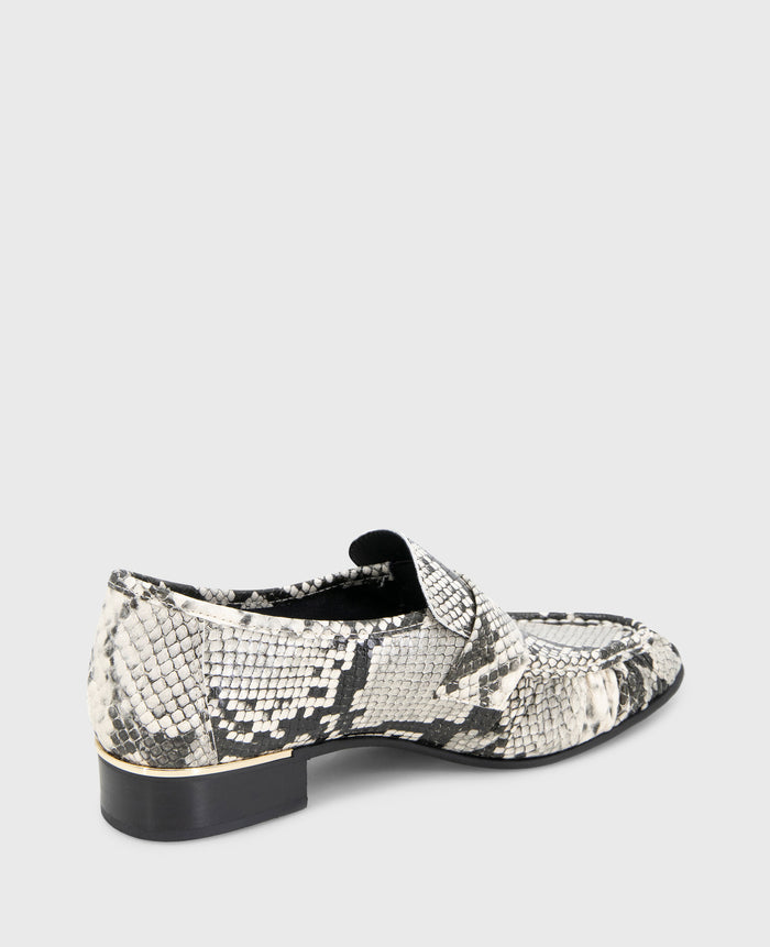 Reece Embossed Snake Penny Loafer