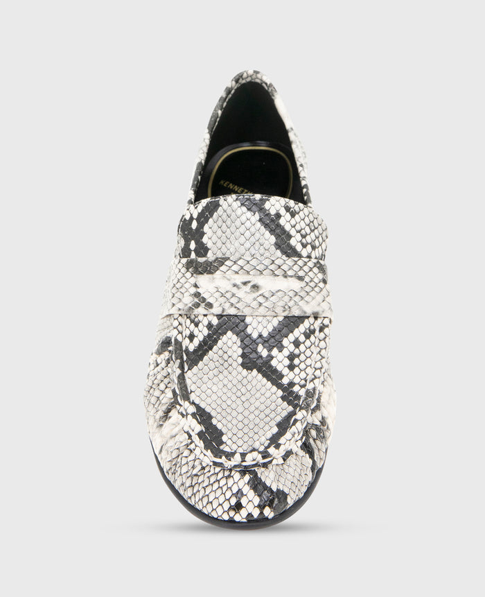 Reece Embossed Snake Penny Loafer