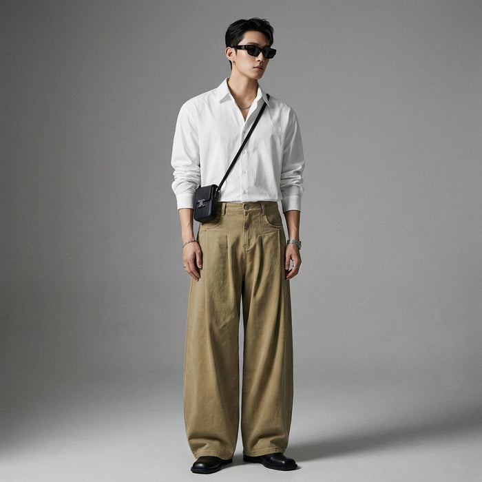 Pantalon cargo droit décontracté pour homme - Koreanxwear - Taille S