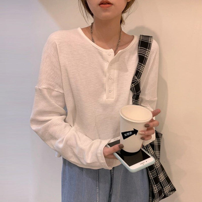 Pull à manches longues rétro - KoreanxWear
