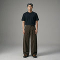 Pantalon cargo ample rétro en coton, style streetwear coréen. Couleur khaki. - Taille S