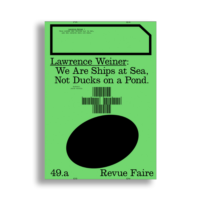 Revue Faire 49 – Lawrence Weiner