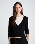 Rib Halter Wrap Sweater