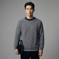 Pull homme col rond motif vague et blocs de couleurs - K-fashion - Taille M