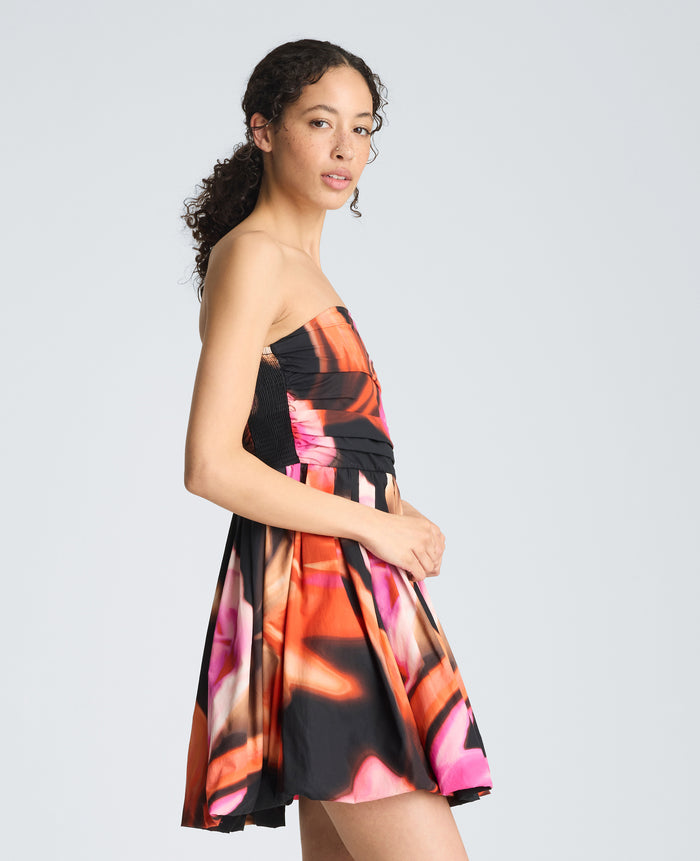 Ruched Strapless Mini Dress