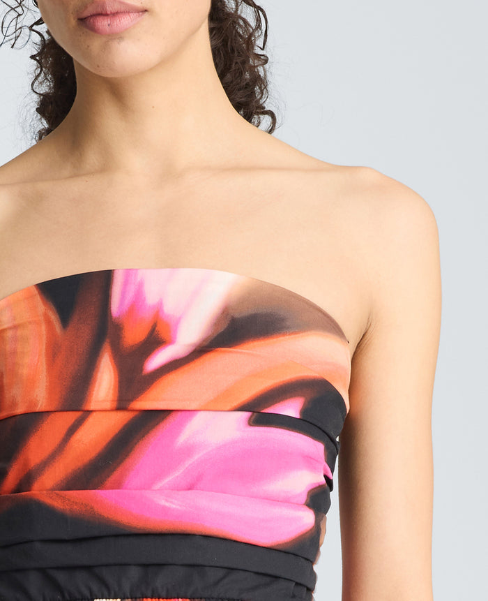 Ruched Strapless Mini Dress