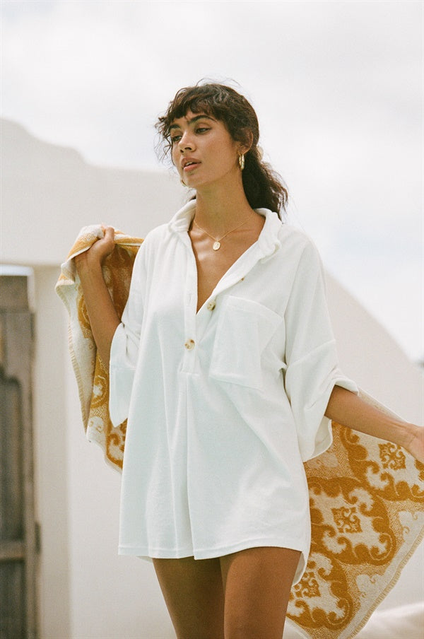 SAMPLE-Milena Playsuit - White