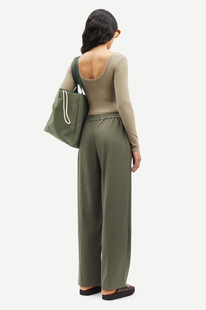 Samsoe Samsoe Femme - Julia Trousers 14635 - Dusty Olive-Pantalons et Shorts-F23100048