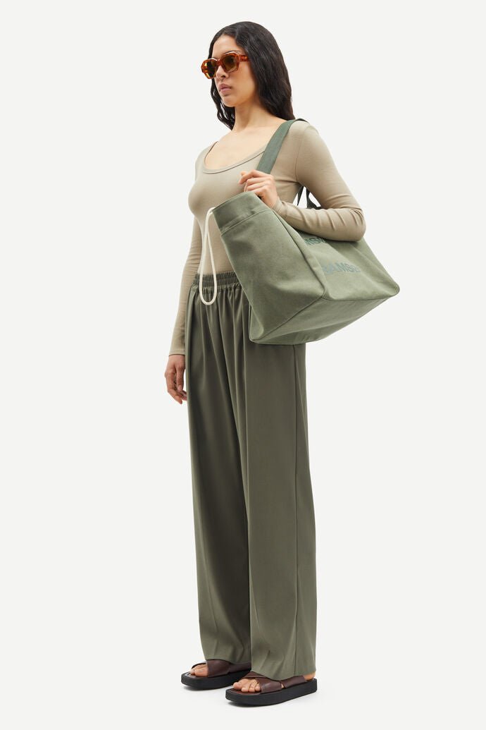 Samsoe Samsoe Femme - Julia Trousers 14635 - Dusty Olive-Pantalons et Shorts-F23100048