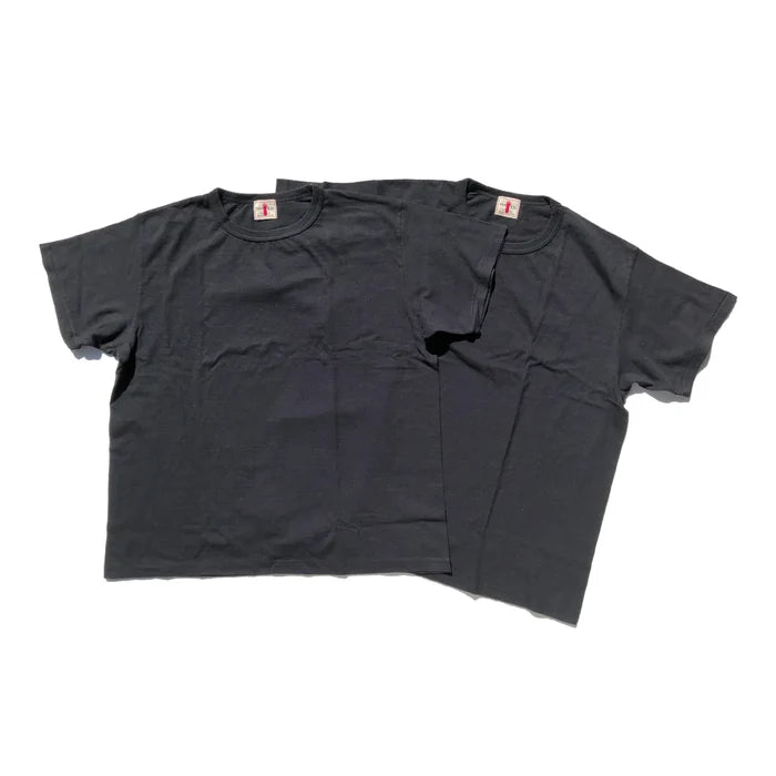 SAMURAI JEANS - Crew Neck 2-Pack T-Shirt Plain - BLACK