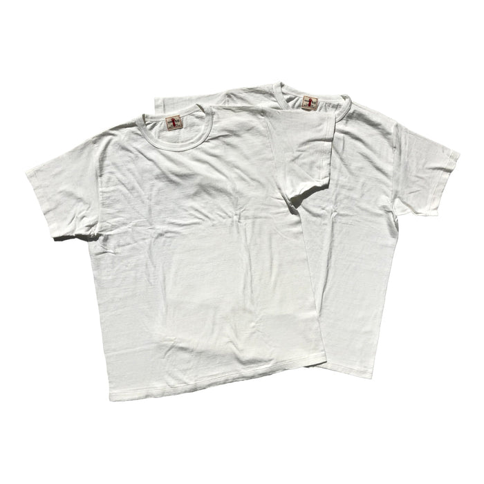 SAMURAI JEANS - Crew Neck 2-Pack T-Shirt Plain - White