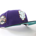 San Francisco Giants INAUGURAL YEAR 2000 New Era 59Fifty Fitted Hat (GITD Purple Black Aqua Under Brim)