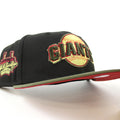 San Francisco Giants TELL IT GOODBYE New Era 59Fifty Fitted Hat (BLACK NEW OLIVE PINOT RED Under Brim)