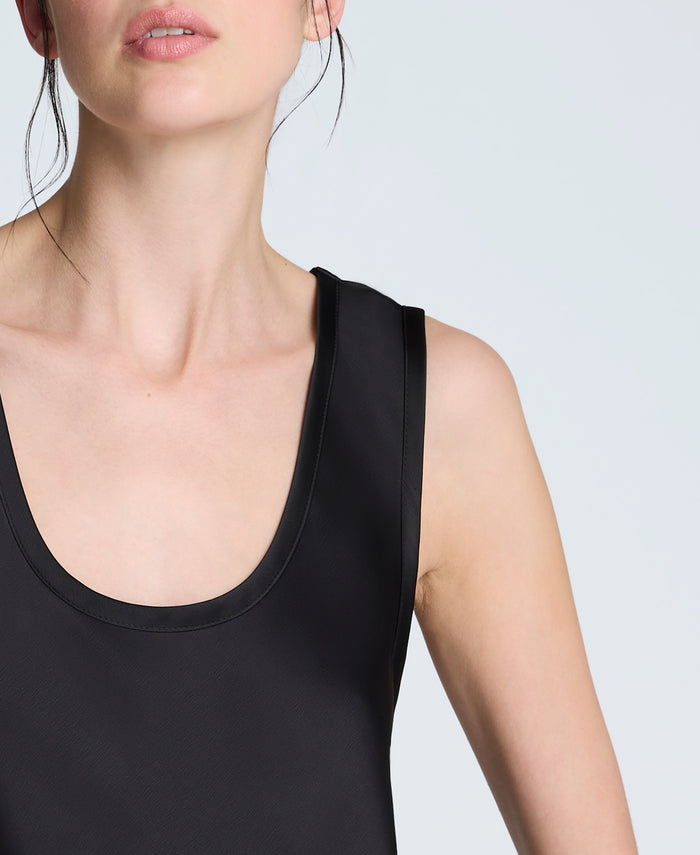 Satin Scoop Neck Tank