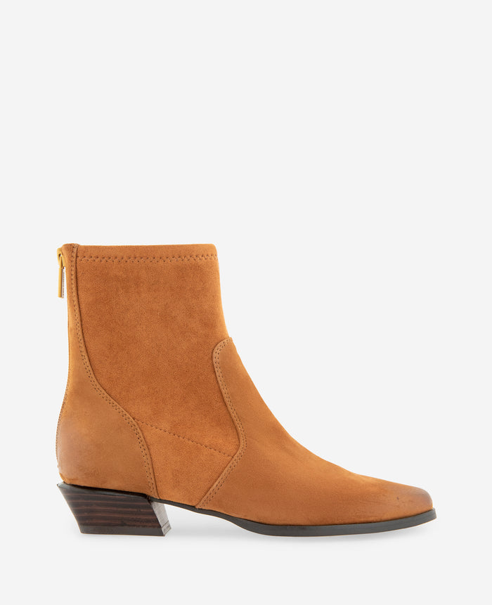 Sheri Suede Back Zip Bootie