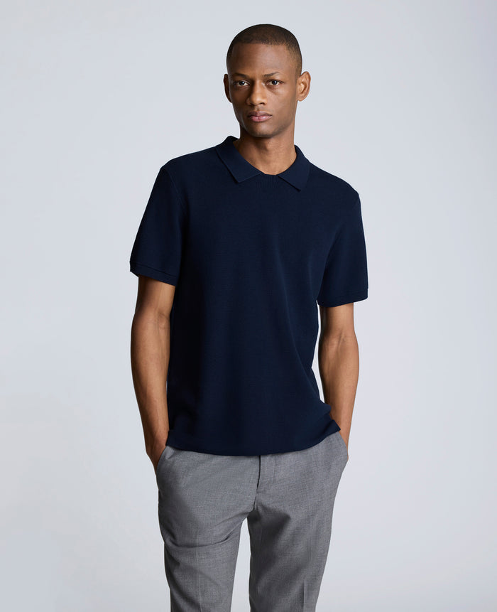 Short Sleeve Polo Sweater