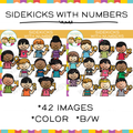 Sidekicks with Numbers Clip Art