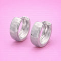 Silver Plated Hammered Huggies // SHIPS IN 1-2 WEEKS