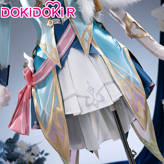 【Size S-2XL】DokiDoki-R Game Genshin Impact Cosplay Vesna Costume Snezhnaya Sudden Snow