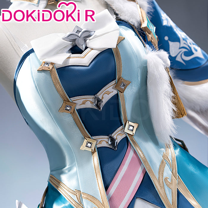 【Size S-2XL】DokiDoki-R Game Genshin Impact Cosplay Vesna Costume Snezhnaya Sudden Snow