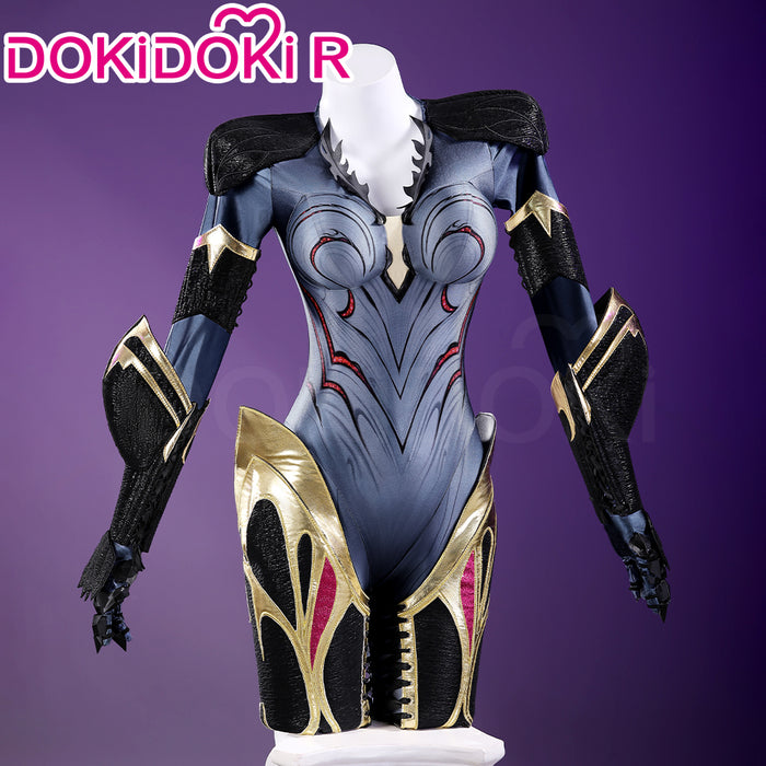【Size S-3XL】DokiDoki-R Game Cosplay Black Grey Battle Dress Costume Daughter of the Void