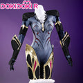 【Size S-3XL】DokiDoki-R Game Cosplay Black Grey Battle Dress Costume Daughter of the Void
