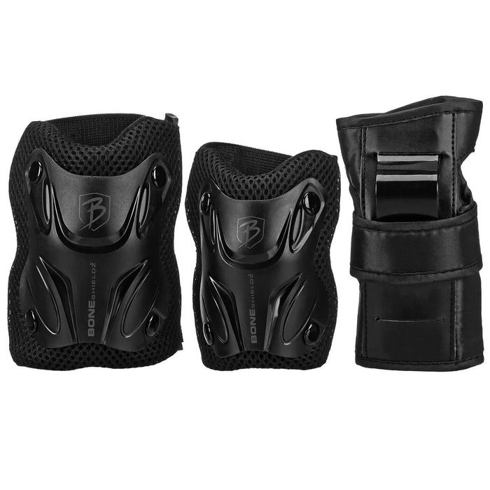 Skate Protective Gear Roller Derby Cruiser 3000 Youth Boy Tri pack Black