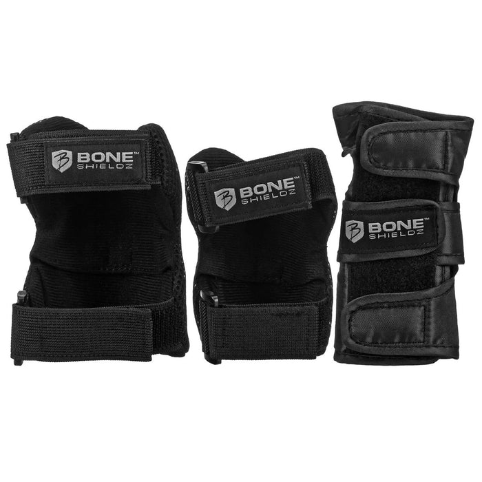 Skate Protective Gear Roller Derby Cruiser 3000 Youth Boy Tri pack Black
