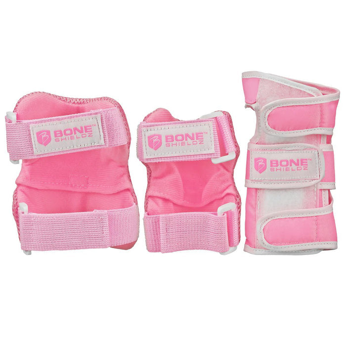 Skate Protective Gear Roller Derby Cruiser 3000 Youth Girl Tri pack Pink/White