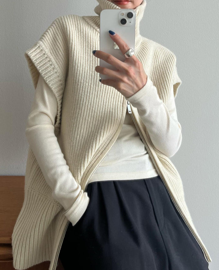 Sleeveless Korean Cocoon Vest