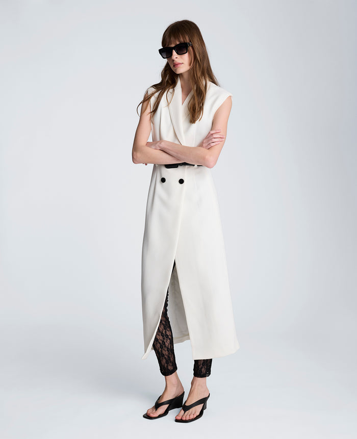 Sleeveless Modern Midi Trench Dress