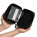 Trish McEvoy Small Makeup Planner in black pebbled vegan leather