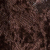 Snake Skin Textured Velvet Crew Neck Sheath Midi Dress