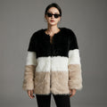 Veste mi-longue en fausse fourrure pour femme - Koreanxwear - Taille S