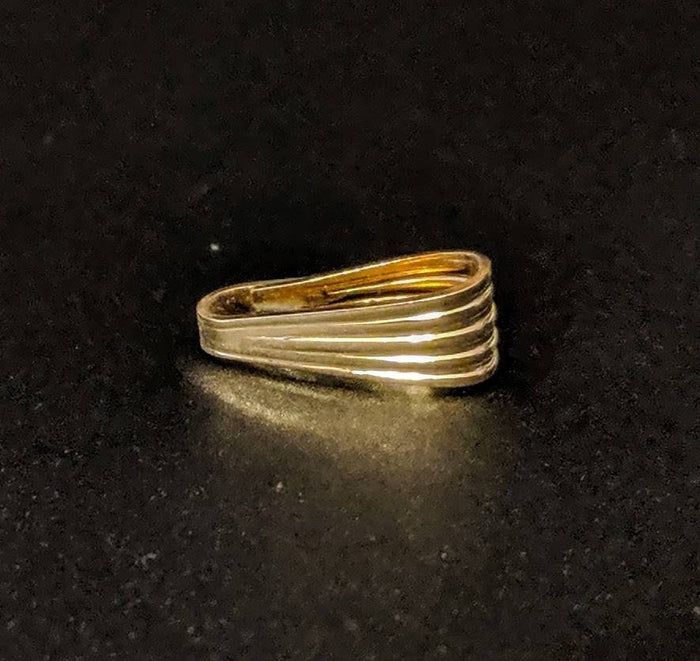 Solid 14kt Yellow Gold Locket Loops Dangle Bail, Open Ring New, Made in USA, Coin Mounts or Pendant Mount