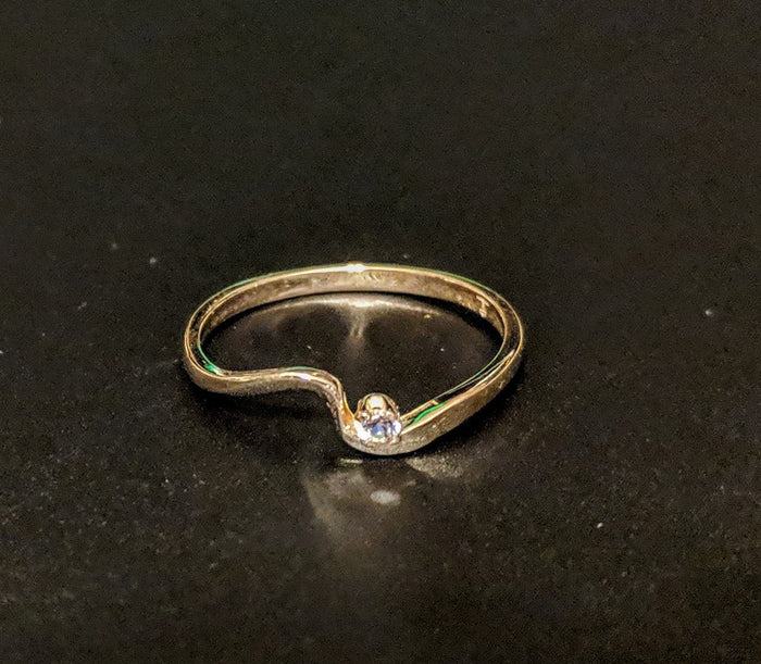 Solid Yellow or White Gold Natural Sapphire Promise Ring, Sapphire Accented,  Ring, 143-704 Fine Jewelry, Petite, Engagement, Genuine