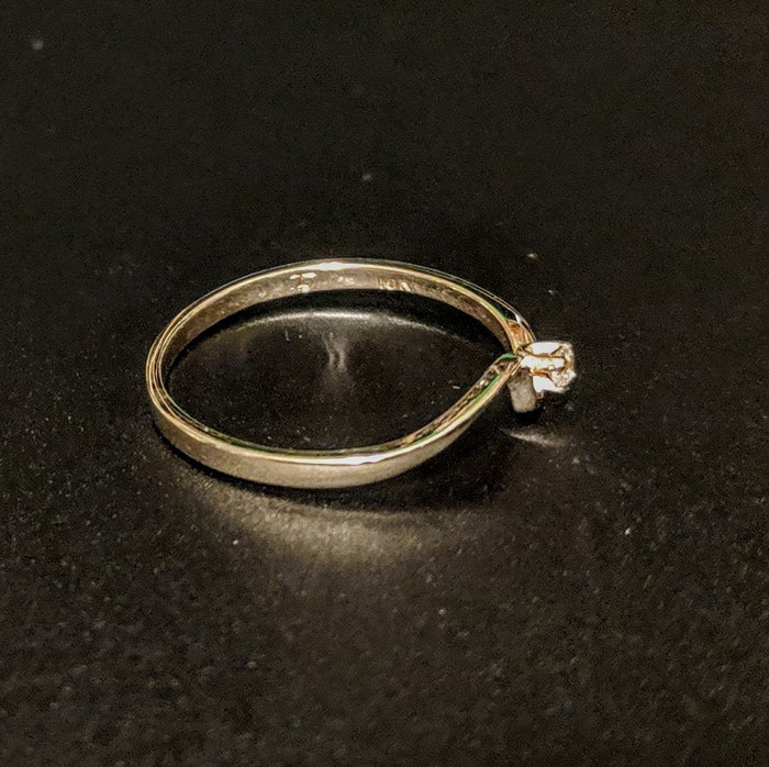 Solid Yellow or White Gold Natural Sapphire Promise Ring, Sapphire Accented,  Ring, 143-704 Fine Jewelry, Petite, Engagement, Genuine