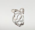 Sterling Silver or 14kt Gold Multi swirl Freeform Ring Shank Size 7 setting DYI Jewelry,  Fashion Ring 168-065/148-065