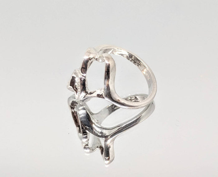 Sterling Silver or 14kt Gold Multi swirl Freeform Ring Shank Size 7 setting DYI Jewelry,  Fashion Ring 168-065/148-065