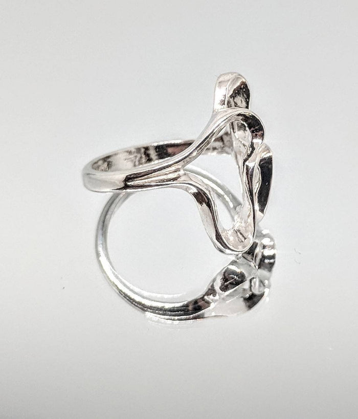 Sterling Silver or 14kt Gold Multi swirl Freeform Ring Shank Size 7 setting DYI Jewelry,  Fashion Ring 168-065/148-065