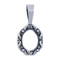 Sterling Silver Oval Cameo or Cabochon Pendant Mounting 10x8-25x18mm Oval Cab (Cabochon) Pendant Setting