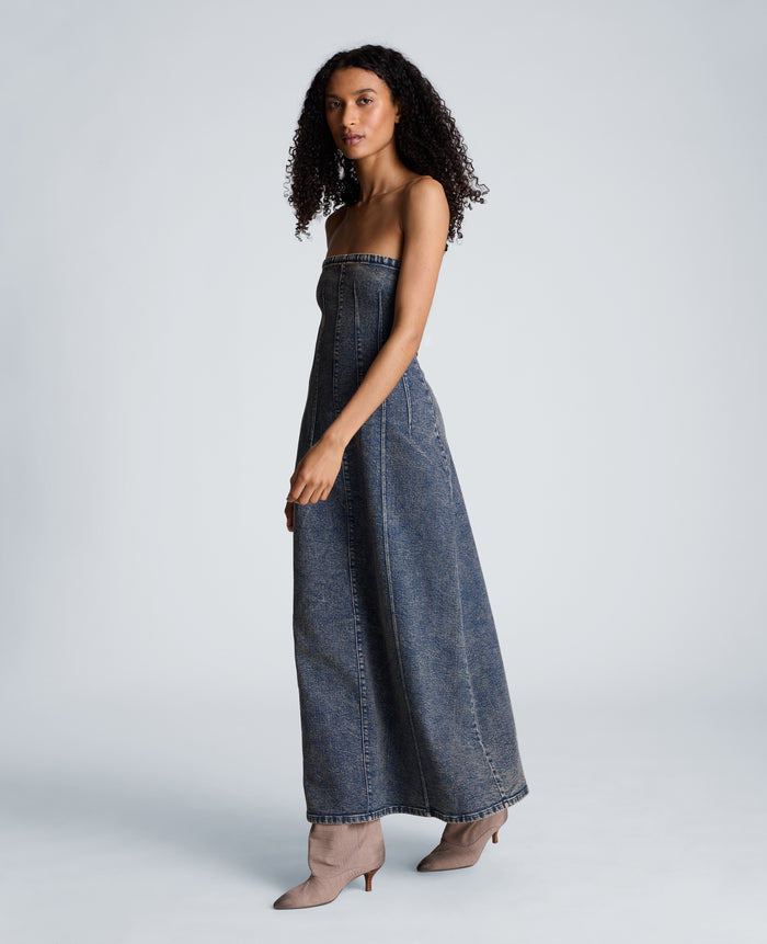 Strapless Maxi Dress with Smocking